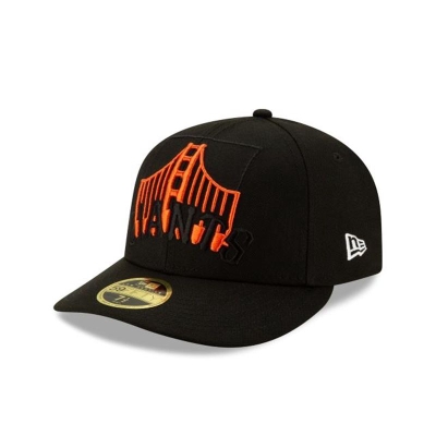 San Francisco Giants Gorra | New Era MLB Logo Elements Low Profile 59fifty Fitted Cap Mexico - Negros
